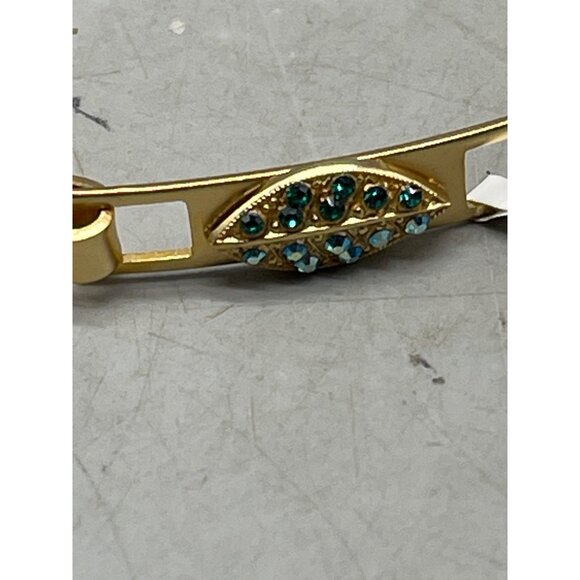 Mariana bracelet 4096/2 205 handmade blue crystals gold toned 2.5" READ NEW - Picture 8 of 10